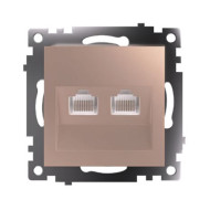 Розетка компьютерная 2-местная RJ-45 Stekker Катрин GLS00-7109-02 50004 Розетка компьютерная 2-местная RJ-45 Stekker Катрин GLS00-7109-02 50004