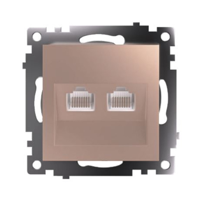 Розетка компьютерная 2-местная RJ-45 Stekker Катрин GLS00-7109-02 50004 Розетка компьютерная 2-местная RJ-45 Stekker Катрин GLS00-7109-02 50004