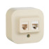 Розетка двойная RJ11+RJ45 Legrand Quteo 782251