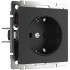 Розетка с заземлением, безвинтовой зажим Werkel черный матовый W1171308 4690389156908 Розетка с заземлением, безвинтовой зажим Werkel черный матовый W1171308 4690389156908