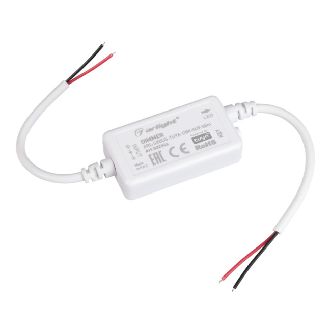 Диммер Arlight ARL-Sirius-Tuya-Dim-SUF Slim (12-24V, 1x6A, 2.4G) 032346 Диммер Arlight ARL-Sirius-Tuya-Dim-SUF Slim (12-24V, 1x6A, 2.4G) 032346