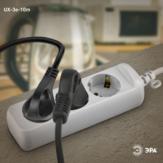 Удлинитель электрический Эра UX-3e-10m Б0038578