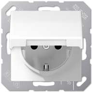 Розетка Schuko с крышкой Jung EP1420KLWWM Розетка Schuko с крышкой Jung EP1420KLWWM