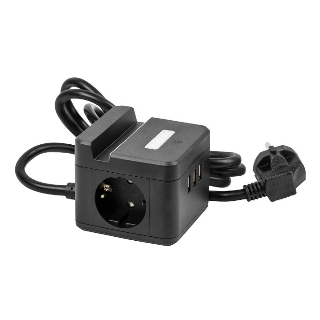 Удлинитель Uniel S-GCD2-1,5SBUH BLACK UL-00011252 Удлинитель Uniel S-GCD2-1,5SBUH BLACK UL-00011252