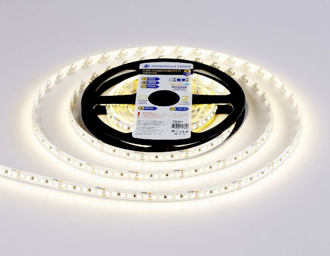 Светодиодная лента Ambrella Light LED Strip 24В 2835 14,4Вт/м 4500K 5м IP20 GS3202 Светодиодная лента Ambrella Light LED Strip 24В 2835 14,4Вт/м 4500K 5м IP20 GS3202