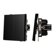 Механизм выключателя двухклавишный проходной Arlight SWT-TENDO-MKP2-PL-BK (230V, 10A) 054067