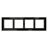 Рамка на 4 поста Voltum S70 VLS110408 (черный,стекло)
