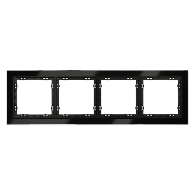 Рамка на 4 поста Voltum S70 VLS110408 (черный,стекло) Рамка на 4 поста Voltum S70 VLS110408 (черный,стекло)