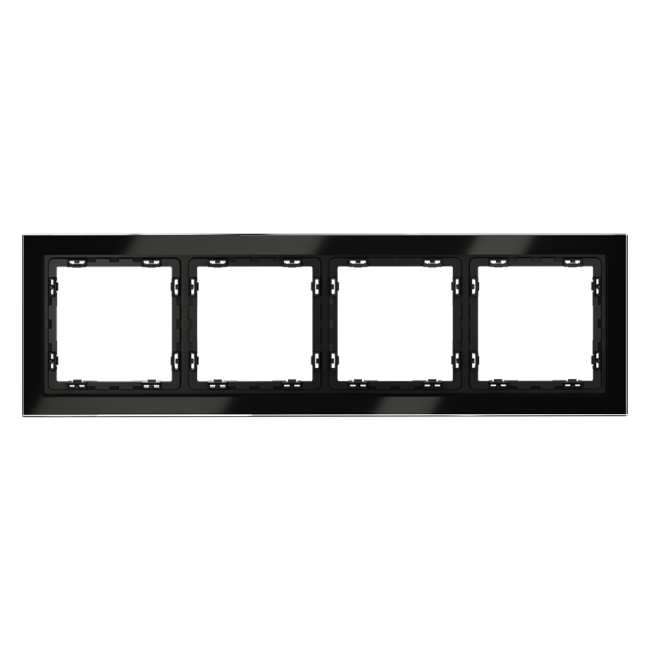 Рамка на 4 поста Voltum S70 VLS110408 (черный,стекло) Рамка на 4 поста Voltum S70 VLS110408 (черный,стекло)