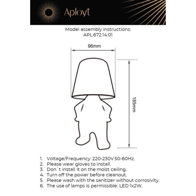 Настольная лампа Aployt Ninet APL.672.14.01 Настольная лампа Aployt Ninet APL.672.14.01