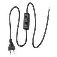 Шнур сетевой с вилкой и выключателем Uniel UCX-C90/02A-100 BLACK UL-00007465
