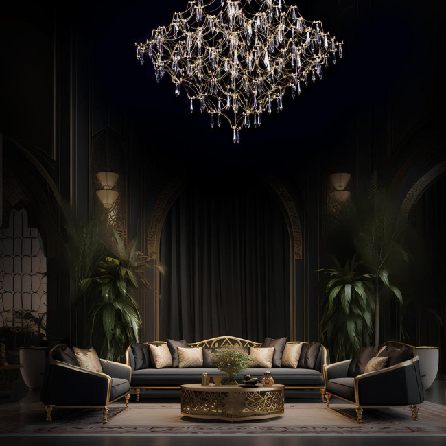 Подвесная люстра Loft IT Mira 10259/1200 Gold Asfour Подвесная люстра Loft IT Mira 10259/1200 Gold Asfour