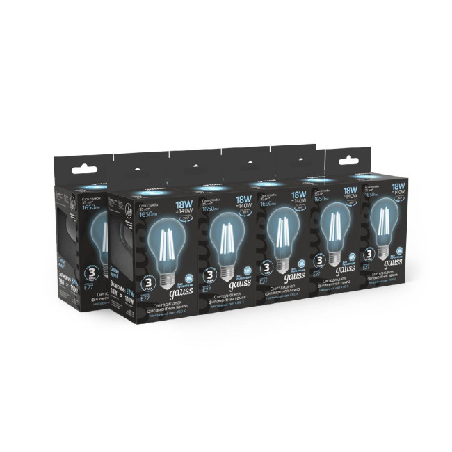 Лампа светодиодная Gauss Filament E27 18W 4100K 102902218 Лампа светодиодная Gauss Filament E27 18W 4100K 102902218