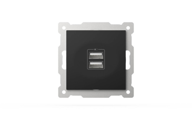 Розетка USB 5V 2,1A 2-я ELBI Zena Vega 609-014800-143 Розетка USB 5V 2,1A 2-я ELBI Zena Vega 609-014800-143