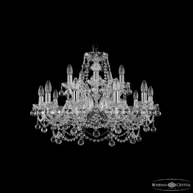 Подвесная люстра Bohemia Ivele Crystal 1411/10+5/240 Ni Balls Подвесная люстра Bohemia Ivele Crystal 1411/10+5/240 Ni Balls