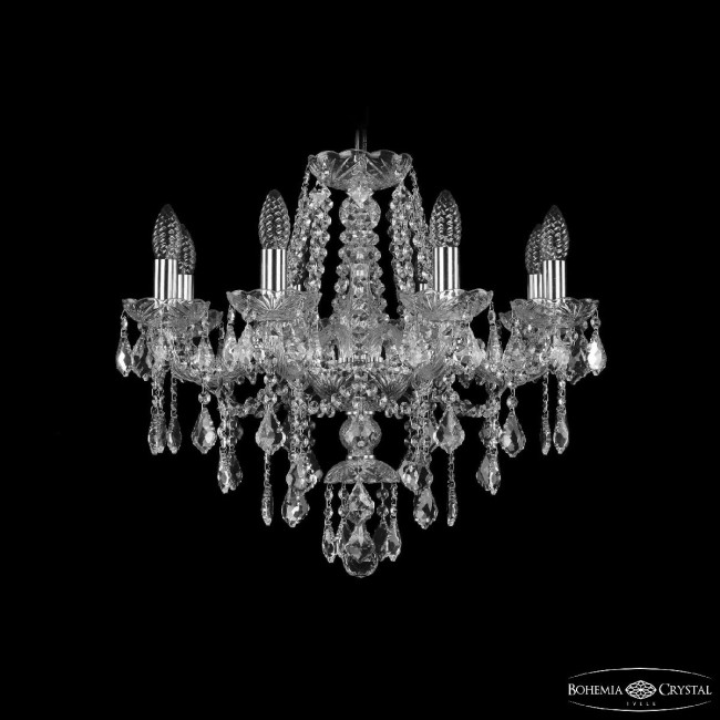 Подвесная люстра Bohemia Ivele Crystal 1415/8/200 Ni Leafs Подвесная люстра Bohemia Ivele Crystal 1415/8/200 Ni Leafs