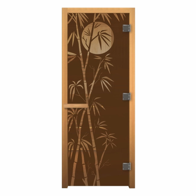 Дверь стеклянная Бронза "БАМБУК" (Осина, 8, 190х70, Бронза "БАМБУК", 28)