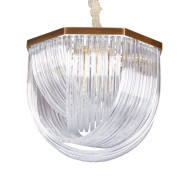 Подвесной светильник Delight Collection Murano Glass A001-554 L9 brass/clear Подвесной светильник Delight Collection Murano Glass A001-554 L9 brass/clear