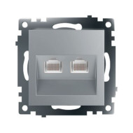 Розетка компьютерная 2-местная RJ-45 Stekker Катрин GLS00-7109-03 50005