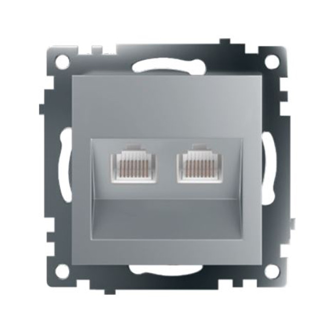 Розетка компьютерная 2-местная RJ-45 Stekker Катрин GLS00-7109-03 50005