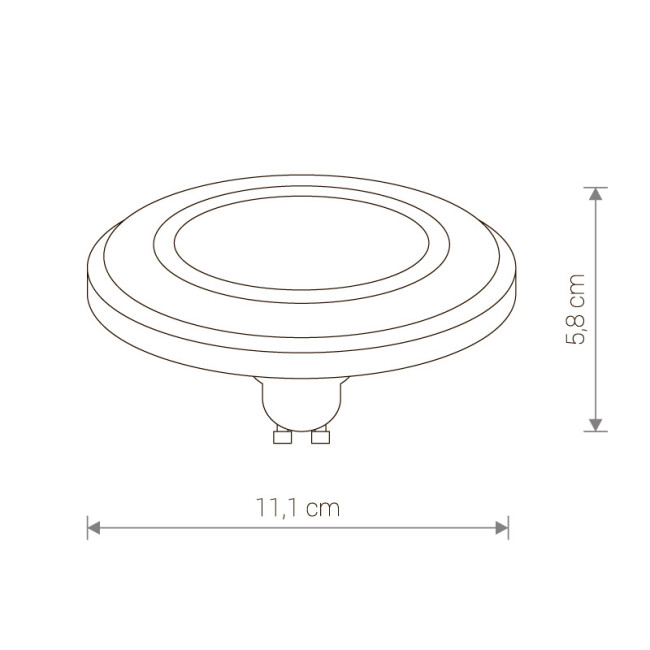 Лампа светодиодная Nowodvorski GU10 9W 3000K прозрачная 9345