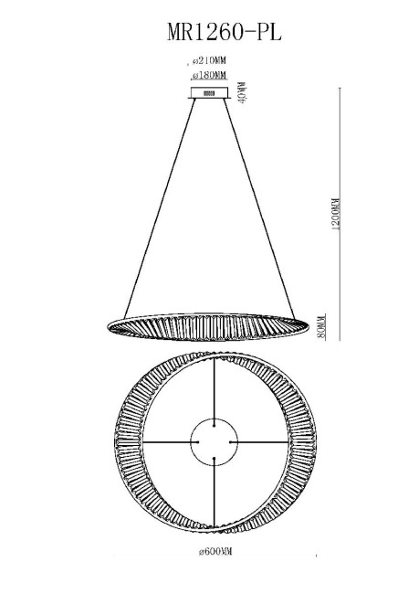 Подвесная люстра MyFar Ricky MR1260-PL Подвесная люстра MyFar Ricky MR1260-PL