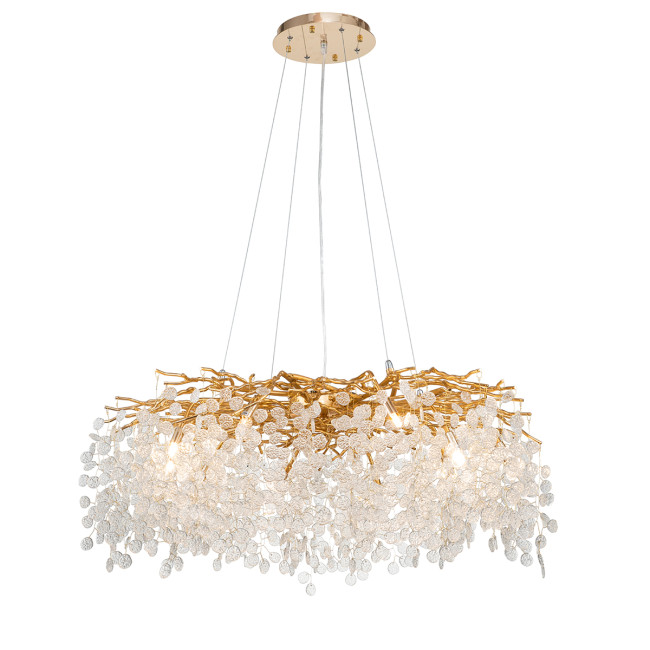 Люстра FTB006R-100 brass/clear Люстра FTB006R-100 brass/clear