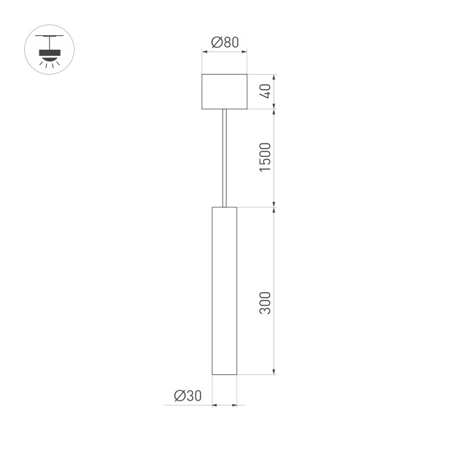 Подвесной светильник Arlight SP-PIPE-HANG-L300-R30-9W Day4000 (BR, 24 deg, 230V) 038648 Подвесной светильник Arlight SP-PIPE-HANG-L300-R30-9W Day4000 (BR, 24 deg, 230V) 038648