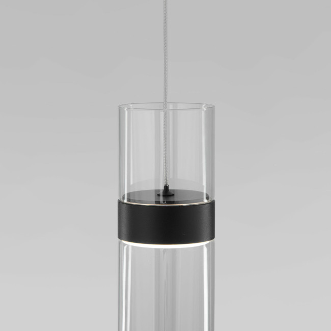 Подвесной светильник Eurosvet Lumen 50244/1 LED черный/прозрачный a061288