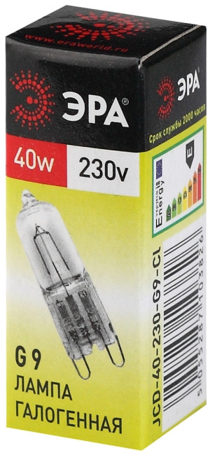 Лампа галогенная Эра G9 40W 3000K G9-JCD-40-230V-CL C0027378 Лампа галогенная Эра G9 40W 3000K G9-JCD-40-230V-CL C0027378