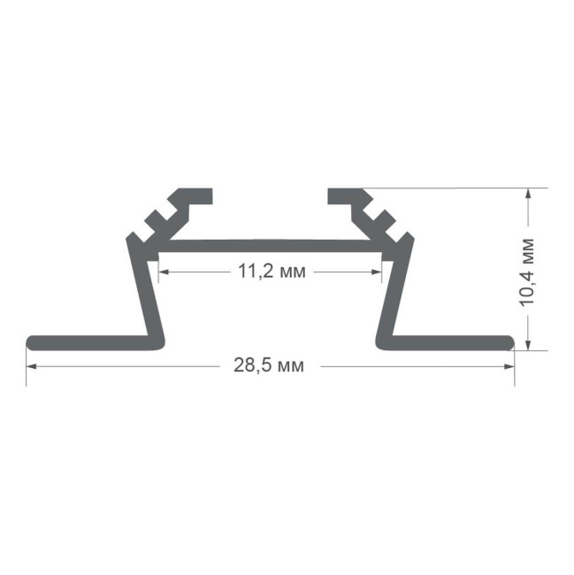 Профиль угловой накладной Apeyron ширина ленты до 10мм 08-03-01Ч Профиль угловой накладной Apeyron ширина ленты до 10мм 08-03-01Ч