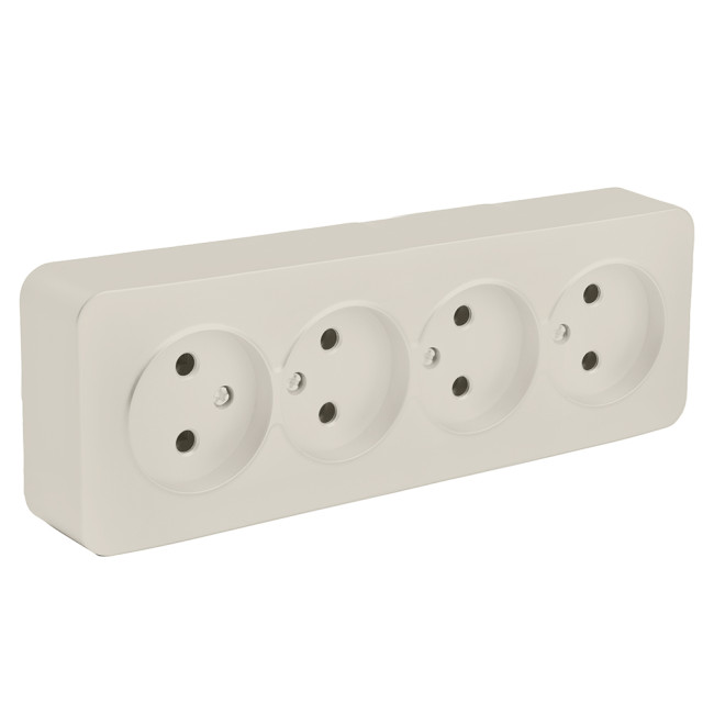 Розетка 4-местная б/з Stekker София MST10-14-04 49503 Розетка 4-местная б/з Stekker София MST10-14-04 49503