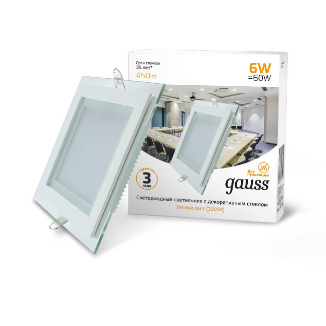 Встраиваемый светодиодный светильник Gauss 948111106 Встраиваемый светодиодный светильник Gauss 948111106