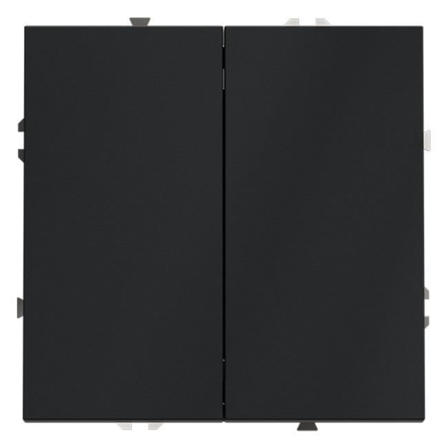 Выключатель двухклавишный Voltum S70 VLS020107 (графит) Выключатель двухклавишный Voltum S70 VLS020107 (графит)