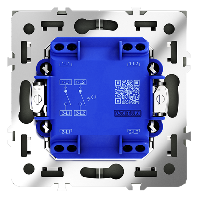 Выключатель двухклавишный Voltum S70 VLS020107 (графит) Выключатель двухклавишный Voltum S70 VLS020107 (графит)