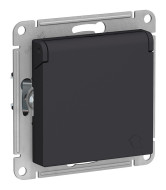 Розетка с/з, со шторками, с крышкой, 16А Systeme Electric AtlasDesign Карбон ATN001046 Розетка с/з, со шторками, с крышкой, 16А Systeme Electric AtlasDesign Карбон ATN001046