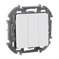 Выключатель 3-кл, винтовые клеммы, 10 AX , 250 В. Legrand/Daccord Inspiria 673540