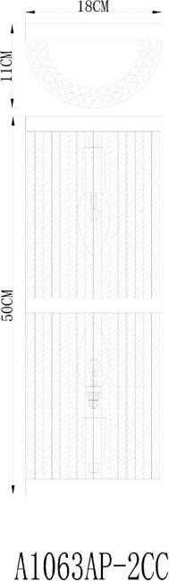Настенный светильник Arte Lamp Albali A1063AP-2CC Настенный светильник Arte Lamp Albali A1063AP-2CC