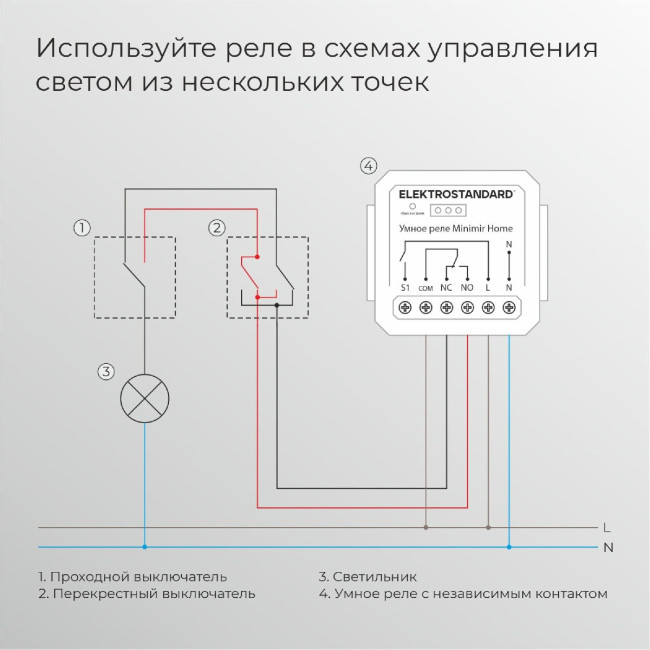 Реле Умный дом с независимым контактом Elektrostandard 76010/00 4690389206740 a067444 Реле Умный дом с независимым контактом Elektrostandard 76010/00 4690389206740 a067444