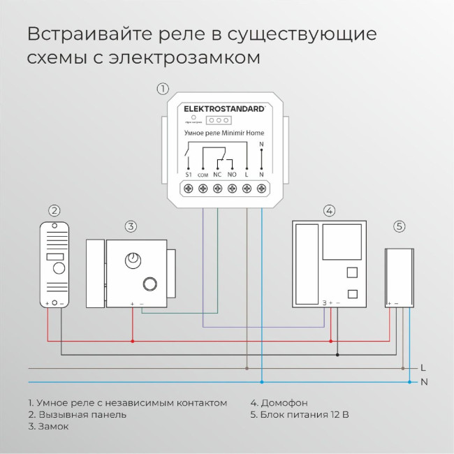 Реле Умный дом с независимым контактом Elektrostandard 76010/00 4690389206740 a067444 Реле Умный дом с независимым контактом Elektrostandard 76010/00 4690389206740 a067444