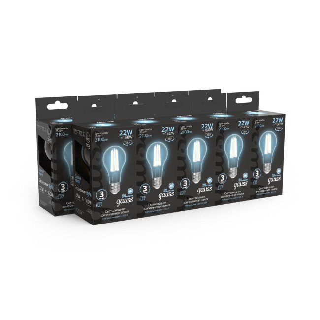 Лампа светодиодная Gauss Filament E27 22W 4100K 102902222 Лампа светодиодная Gauss Filament E27 22W 4100K 102902222
