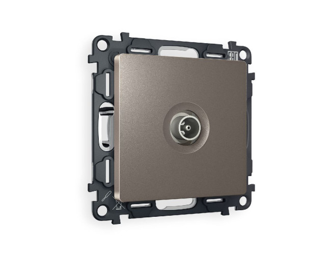 Комплект механизма TV розетки проходной 5-1000 MHz 4dB Ambrella Volt Alfa MA643030 Комплект механизма TV розетки проходной 5-1000 MHz 4dB Ambrella Volt Alfa MA643030