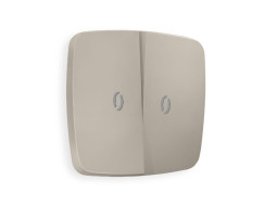 Лицевая панель для выключателя двухклавишного с подсветкой Ambrella Volt Omega OP3640