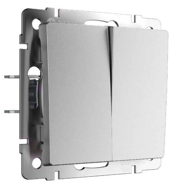 Выключатель двухклавишный проходной Werkel W1122065 4690389195549 a063611 Выключатель двухклавишный проходной Werkel W1122065 4690389195549 a063611