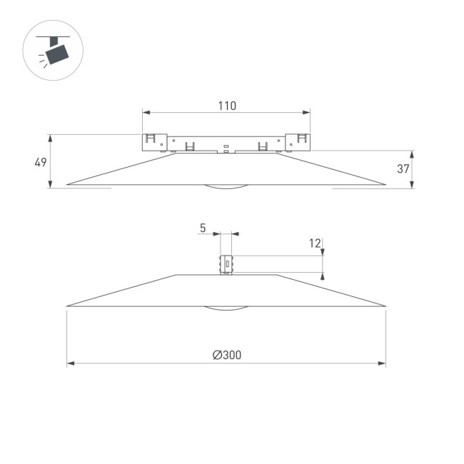 Трековый магнитный светильник Arlight MAG-MICROCOSM-DISCO-R300-7W Warm3000 (WH, 36 deg, 24V) (IP20 Металл) 051832 Трековый магнитный светильник Arlight MAG-MICROCOSM-DISCO-R300-7W Warm3000 (WH, 36 deg, 24V) (IP20 Металл) 051832
