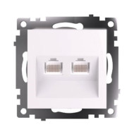 Розетка компьютерная 2-местная RJ-45 Stekker Катрин GLS00-7109-01 50003