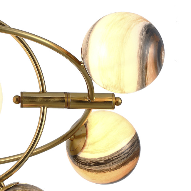 Люстра на штанге Delight Collection Planet KG1122P-7B brass Люстра на штанге Delight Collection Planet KG1122P-7B brass
