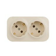 Розеточный блок двойной с/з Legrand Quteo 782263 Розеточный блок двойной с/з Legrand Quteo 782263