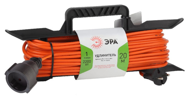 Удлинитель силовой Эра UFx-1-2x1.0-20m Б0043040 Удлинитель силовой Эра UFx-1-2x1.0-20m Б0043040