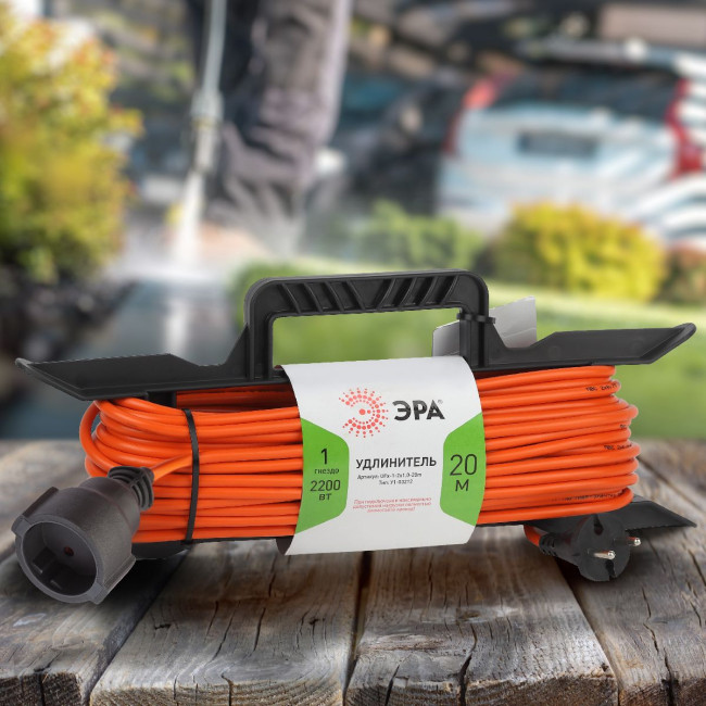 Удлинитель силовой Эра UFx-1-2x1.0-20m Б0043040 Удлинитель силовой Эра UFx-1-2x1.0-20m Б0043040
